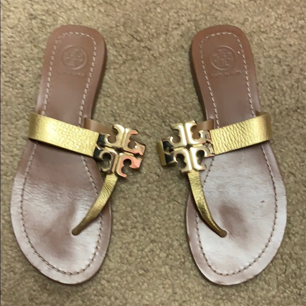 Tory Burch gold sandals